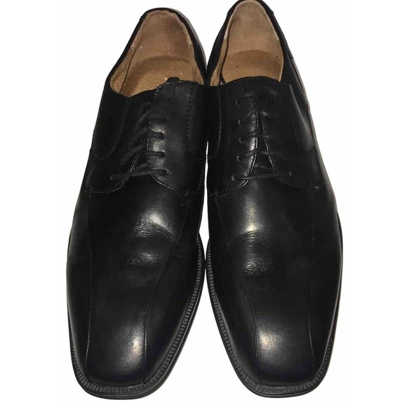 Men\'s Florsheim Black Bike Toe Leather 11694-001 Dress Shoes Size 10D VGUC main image 8